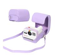 Aisnyho PU Protective Case Compatible with Polaroid Go/Go Generation 2 Instant Film Camera,Travel Hard Shell Storage Cover with Adjustable Shoulder Strap (Purple)