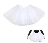AISOO Girls Tutu Skirts Toddler Kids Princess Dress Ruffle Tiered Ballet Dance Performance Tulle Costumes for Christmas Halloween New Year Birthday Theme Party Holiday Wedding Daily Wear, Bianco
