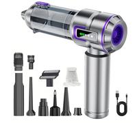 Aisoso Handheld Vacuum Cleaner,27000Pa Cordless Car Vacuum Powerful Suction with LED Display,4-in-1 Handheld Car Vacuum,3-Speeds Brushless Motor Portable Rechargable for Pet,Hair,Vehicle,Home,Office