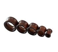 Aisoway Vintage Natural Wood Double Flared Ear Tunnels Expander Plugs Wooden Ear Stretcher Gauges