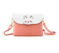 AISPARKY Small Crossbody Purse, PU Leather Small Purse for Girls With Pendant With Strap/Gold Chain Strap, Rabbit-coral Color, Cute