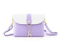 AISPARKY Small Crossbody Purse, PU Leather Small Purse for Girls With Pendant With Strap/Gold Chain Strap, Purple