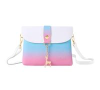 AISPARKY Small Crossbody Purse,PU Leather Small Purse for Womens and Girls With Pendant With Strap/Gold Chain Strap, Gradient Color
