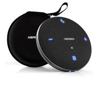 AISPEECH M4 Bluetooth Speakerphone Conference Microphone with AI Noise Reduction Full-Duplex AI Transcription USB Speakerphone 360° Voice Pickup Conference Speaker Home Office for Teams/Zoom, Black