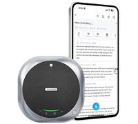 AISPEECH M6 Conference Bluetooth Speakerphone with AI-Powered Transliteration, 6 Mics, 25H Call Time