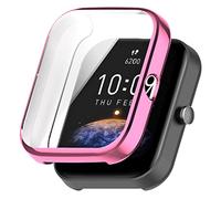 AISPORTS 2 Pack Bumper Case Compatible for Amazfit Bip 3/3 Pro Screen Protector, Soft TPU Silicone Watch Case Shockproof Scratch Resistant Full Coverage Protective Case Cover for Amazfit Bip 3/3 Pro