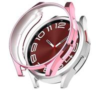 AISPORTS 2 Pack Compatible for Samsung Galaxy Watch 6 Classic 43mm Case, Ultra-Thin Soft TPU Silicone Edge Bumper Case Shockproof Frame Shell Skin Protective Case Cover for Galaxy Watch 6 Classic 43mm