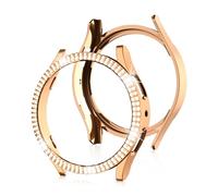 AISPORTS 2 Pack Compatible for Samsung Galaxy Watch 7 44mm Case for Women, Hard PC Edge Bumper Case Bling Glitter Crystal Diamond Rhinestone Frame Shell Protective Case Cover for Galaxy Watch 7 44mm