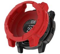 AISPORTS 2 Pack Compatible with Garmin Instinct 3 50mm Case, Soft Flexible TPU Silicone Edge Rugged Shockproof Bumper Case Armor Frame Watch Case Skin Shell Protective Cover for Garmin Instinct 3 50mm