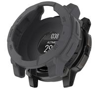AISPORTS 2 Pack Compatible with Garmin Instinct 3 50mm Case, Soft Flexible TPU Silicone Edge Rugged Shockproof Bumper Case Armor Frame Watch Case Skin Shell Protective Cover for Garmin Instinct 3 50mm