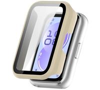 AISPORTS 2 Pack Watch Case Compatible for Huawei Band 11/11 NFC Screen Protector, Hard PC Bumper Case HD Clear Tempered Glass Film Scratch Resistant Shell Protective Cover for Huawei Band 11/11 NFC