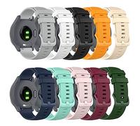 AISPORTS 5 Pack Compatible for Garmin Forerunner 265S/255S Strap Silicone, 18mm Quick Fit Watch Strap Soft Breathable Silicone Sport Wristband Bracelet Replacement Strap for Garmin Venu 3S/Venu 2S