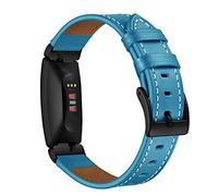 AISPORTS Compatible for Fitbit Inspire Strap Leather Women Men Sport Smart Watch Replacement Strap Wristband Metal Buckle Bracelet Wrist Strap for Fitbit Inspire/Inspire HR Fitness Tracker Accessories