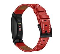 AISPORTS Compatible for Fitbit Inspire Strap Leather Women Men Sport Smart Watch Replacement Strap Wristband Metal Buckle Bracelet Wrist Strap for Fitbit Inspire/Inspire HR Fitness Tracker Accessories