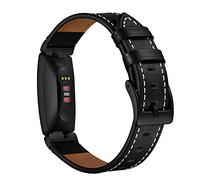 AISPORTS Compatible for Fitbit Inspire Strap Leather Women Men Sport Smart Watch Replacement Strap Wristband Metal Buckle Bracelet Wrist Strap for Fitbit Inspire/Inspire HR Fitness Tracker Accessories