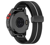 AISPORTS Compatible for Garmin Fenix 7/7 Pro/6/6 Pro/5/5 Plus 22mm Silicone Quick Fit Watch Strap Sport Wristband Magnetic Clasp Bracelet Replacement Strap for Garmin Epix Gen 2/Epix Pro Gen 2 47mm