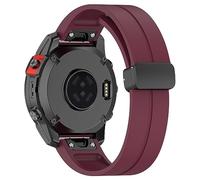AISPORTS Compatible for Garmin Instinct 2/Instinct/Instinct Crossover Strap Silicone for Women Men, 22mm Quick Fit Watch Strap Sport Wristband Magnetic Buckle Replacement Strap for Garmin Quatix 7/6/5