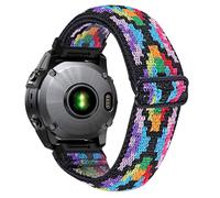 AISPORTS Compatible for Garmin Instinct E 45mm/3 45mm/2/1/Instinct Crossover Strap Nylon, 22mm Soft Stretch Braided Elastic Weave Nylon Solo Loop Replacement Strap for Garmin Approach S70 47mm/S62/S60