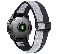 AISPORTS Compatible for Garmin Quatix 8 51mm/7X Solar/6X Solar/3 Strap Nylon, 26mm Soft Stretch Braided Elastic Weave Nylon Solo Loop Replacement Strap for Garmin Descent MK1/MK2/MK2i/Mk3i 51mm