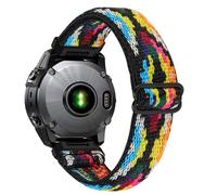 AISPORTS Compatible for Garmin Quatix 8 Pro 47mm/8 47mm/7 Pro/7/6/5 Strap Nylon, 22mm Soft Stretch Braided Elastic Weave Nylon Solo Loop Replacement Strap for Garmin D2 Mach 2 47mm/D2 Mach 1/D2 Delta