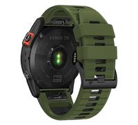 AISPORTS Compatible for Garmin Tactix 7/7 Pro/Bravo/Charlie/Delta Strap Silicone, 26mm Quick Fit Watch Strap Soft Sport Wristband Metal Buckle Replacement Strap for Garmin Quatix 7X Solar/6X Solar/3