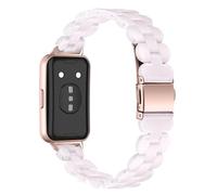 AISPORTS Compatible for Huawei Band 11/11 Pro Strap Resin for Women Men, Adjustable Solid Lightweight Crystal Resin Sport Wristband Metal Buckle Bracelet Replacement Strap for Huawei Band 11/11 Pro