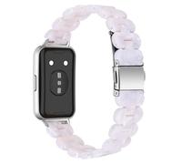 AISPORTS Compatible for Huawei Band 11/11 Pro Strap Resin for Women Men, Adjustable Solid Lightweight Crystal Resin Sport Wristband Metal Buckle Bracelet Replacement Strap for Huawei Band 11/11 Pro