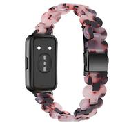 AISPORTS Compatible for Huawei Band 11/11 Pro Strap Resin for Women Men, Adjustable Solid Lightweight Crystal Resin Sport Wristband Metal Buckle Bracelet Replacement Strap for Huawei Band 11/11 Pro