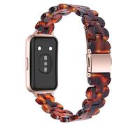 AISPORTS Compatible for Huawei Band 11/11 Pro Strap Resin for Women Men, Adjustable Solid Lightweight Crystal Resin Sport Wristband Metal Buckle Bracelet Replacement Strap for Huawei Band 11/11 Pro