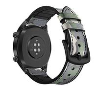 AISPORTS Compatible for Huawei Watch GT4 46mm/GT3 46mm/GT3 Pro Titanium Strap, 22mm Soft Breathable Leather Silicone Hybrid Wristband Replacement Strap for Huawei Watch 4/4 Pro/3/3 Pro/Ultimate/Buds