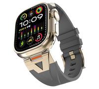 AISPORTS Compatible with Apple Watch Strap 42mm 41mm 40mm 38mm Silicone, Soft Flexible Breathable Silicone Bracelet Wristband Replacement Strap for Apple Watch SE/iWatch Series 10/9/8/7/6/5/4/3/2/1