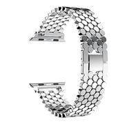 AISPORTS Compatible with Apple Watch Strap 49mm 45mm 44mm 42mm, Adjustable Stainless Steel Metal Clasp Bracelet Sport Wristband Replacement Strap for Apple Watch Ultra/iWatch Series 8/7/6/5/4/3/2/1/SE