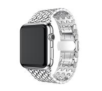 AISPORTS Compatible with Apple Watch Strap 49mm 45mm 44mm 42mm Stainless Steel Wristband Metal Butterfly Buckle Bracelet Replacement Strap for Apple Watch Ultra 2/Ultra/Series 9/8/7/6/5/4/3/2/1/SE