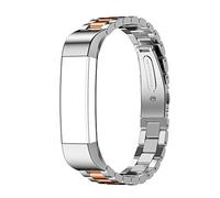 AISPORTS Compatible with Fitbit Alta Strap for Women Men, Fitbit Alta Strap Stainless Steel Metal Bracelet Solid Adjustable Sport Wristband Replacement Strap for Fitbit Alta/Alta HR Fitness Tracker