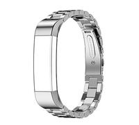 AISPORTS Compatible with Fitbit Alta Strap for Women Men, Fitbit Alta Strap Stainless Steel Metal Bracelet Solid Adjustable Sport Wristband Replacement Strap for Fitbit Alta/Alta HR Fitness Tracker