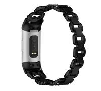 AISPORTS Compatible with Fitbit Charge 4/3 Strap for Women, Crystal Bling Glitter Diamonds Rhinestones Jewelry Adjustable Solid Metal Buckle Bracelet Wristband Replacement Strap for Fitbit Charge 4/3