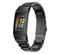 AISPORTS Compatible with Fitbit Charge 6/Charge 5 Strap Stainless Steel for Women Men, Solid Adjustable Stainless Steel Sport Wristband Metal Bracelet Replacement Strap for Fitbit Charge 6/Charge 5