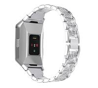 AISPORTS Compatible with Fitbit Ionic Strap for Women, Adjustable Stainless Steel Crystal Diamond Rhinestone Jewelry Bling Glitter Metal Bracelet Sport Wristband Replacement Strap for Fitbit Ionic