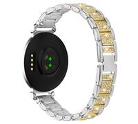 AISPORTS Compatible with Garmin Lily 2 Strap for Women, Crystal Bling Glitter Diamonds Rhinestones Jewelry Adjustable Solid Metal Buckle Clasp Bracelet Wristband Replacement Strap for Garmin Lily 2