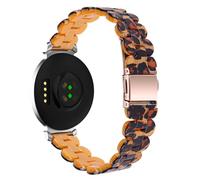 AISPORTS Compatible with Garmin Lily 2 Strap Resin for Women Men, 14mm Adjustable Solid Lightweight Crystal Resin Sport Wristband Metal Buckle Bracelet Replacement Strap for Garmin Lily 2 Smart Watch