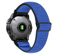 AISPORTS Compatible with Garmin Quatix 8 51mm/7X Solar/6X Solar/3 Strap Nylon, 26mm Soft Stretch Braided Elastic Weave Nylon Solo Loop Replacement Strap for Garmin Descent MK1/MK2/MK2i/Mk3i 51mm