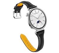 AISPORTS Compatible with Garmin Venu 4 41mm/3S/2S Strap Leather, 18mm Quick Release Watch Strap Soft Breathable Leather Sport Wristband Bracelet Replacement Strap for Garmin Vivomove 3S/Vivoactive 4S