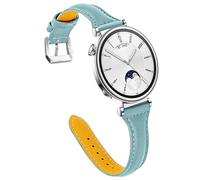 AISPORTS Compatible with Garmin Venu 4 41mm/3S/2S Strap Leather, 18mm Quick Release Watch Strap Soft Breathable Leather Sport Wristband Bracelet Replacement Strap for Garmin Vivomove 3S/Vivoactive 4S