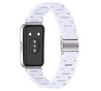 AISPORTS Compatible with Huawei Band 11/11 Pro Strap Resin for Women Men, Adjustable Solid Lightweight Crystal Resin Sport Wristband Metal Buckle Bracelet Replacement Strap for Huawei Band 11/11 Pro
