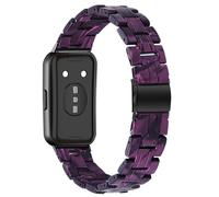 AISPORTS Compatible with Huawei Band 11/11 Pro Strap Resin for Women Men, Adjustable Solid Lightweight Crystal Resin Sport Wristband Metal Buckle Bracelet Replacement Strap for Huawei Band 11/11 Pro
