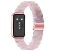 AISPORTS Compatible with Huawei Band 11/11 Pro Strap Resin for Women Men, Adjustable Solid Lightweight Crystal Resin Sport Wristband Metal Buckle Bracelet Replacement Strap for Huawei Band 11/11 Pro