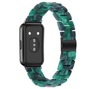 AISPORTS Compatible with Huawei Band 11/11 Pro Strap Resin for Women Men, Adjustable Solid Lightweight Crystal Resin Sport Wristband Metal Buckle Bracelet Replacement Strap for Huawei Band 11/11 Pro