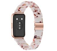 AISPORTS Compatible with Huawei Band 11/11 Pro Strap Resin for Women Men, Adjustable Solid Lightweight Crystal Resin Sport Wristband Metal Buckle Bracelet Replacement Strap for Huawei Band 11/11 Pro
