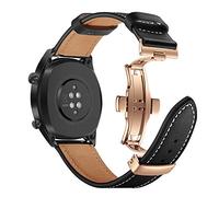 AISPORTS Compatible with Huawei Watch GT4 46mm/GT3 46mm/GT3 Pro Titanium 46mm Strap Leather, 22mm Soft Wristband Metal Butterfly Buckle Replacement Strap for Huawei Watch 4/4 Pro/3/3 Pro/Ultimate/Buds