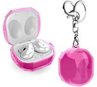 AISPORTS Compatible with Samsung Galaxy Buds Pro/Buds Live Case, Hard PC Diamond Surface Full Body Shockproof Rugged Armor Protective Case Cover with Keychain for Galaxy Buds Pro/Live